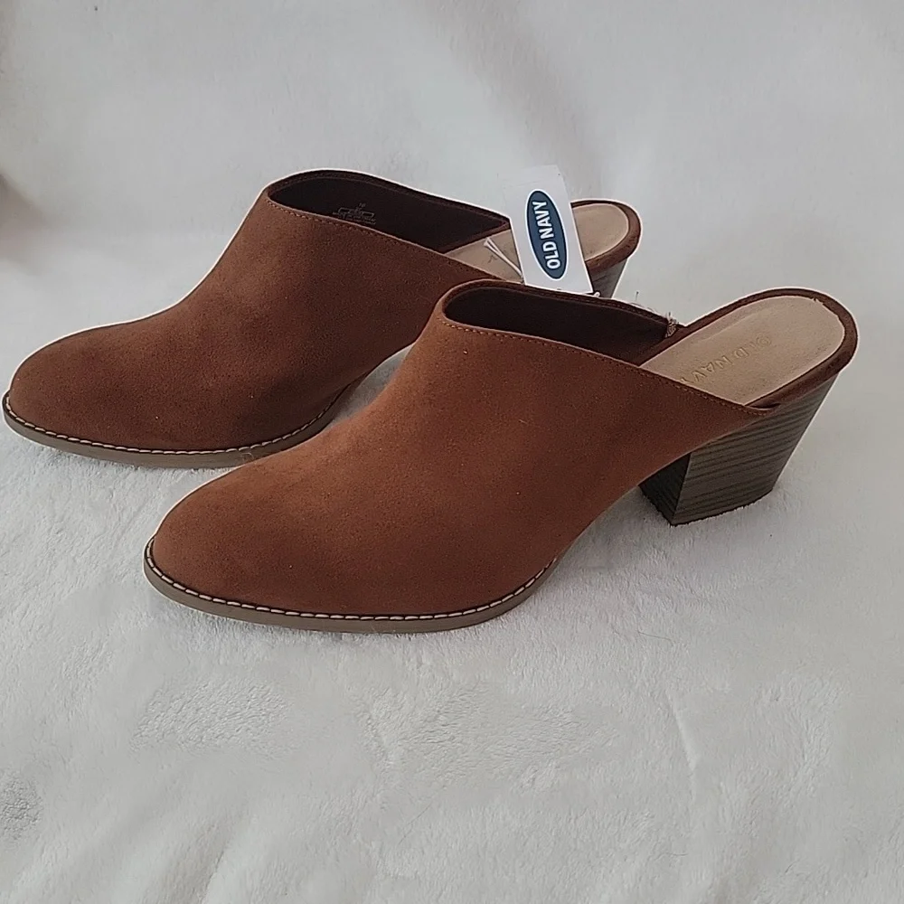 Old Navy Brown Mules Size 10 NWT - Picture 3 of 10